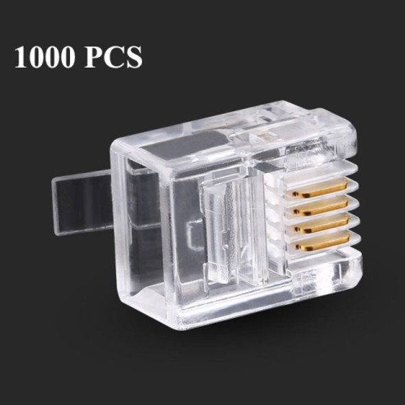 RJ11 Modular Plug Telephone Connector (1000pcs in one packaging, the price is for 1000pcs)
