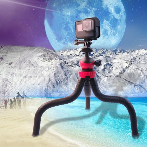 Mini Octopus Flexible Tripod Holder with Phone Clamp for iPhone, Galaxy, Huawei, GoPro, Xiaoyi and Other Action Cameras