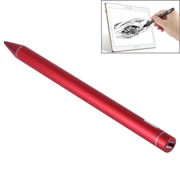 Universal Rechargeable Capacitive Touch Screen Stylus Pen with 2.3mm Superfine Metal Nib, For iPhone, iPad, Samsung, and Other Capacitive Touch Screen Smartphones or Tablet PC(Red)