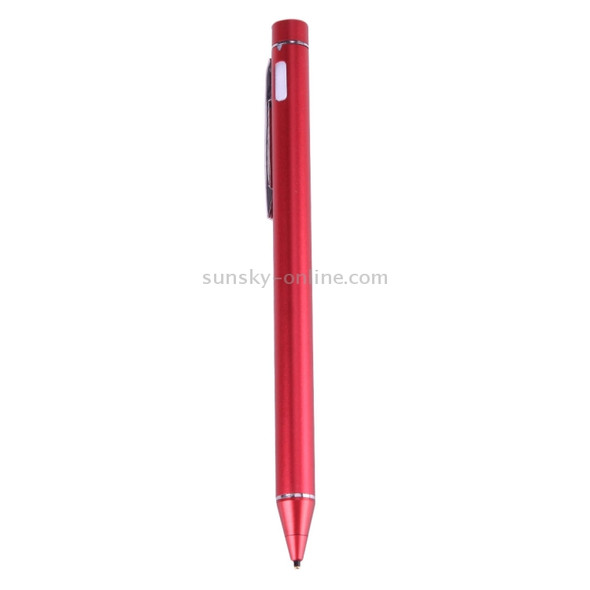 Universal Rechargeable Capacitive Touch Screen Stylus Pen with 2.3mm Superfine Metal Nib, For iPhone, iPad, Samsung, and Other Capacitive Touch Screen Smartphones or Tablet PC(Red)