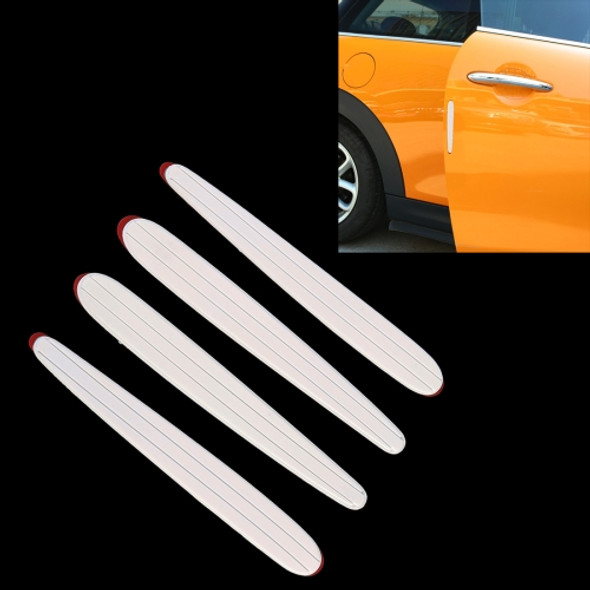 4 PCS Door Edge Guards Trim Molding Protection Strip Scratch Protector Car Door Guard Crash Barriers Sticker(White)