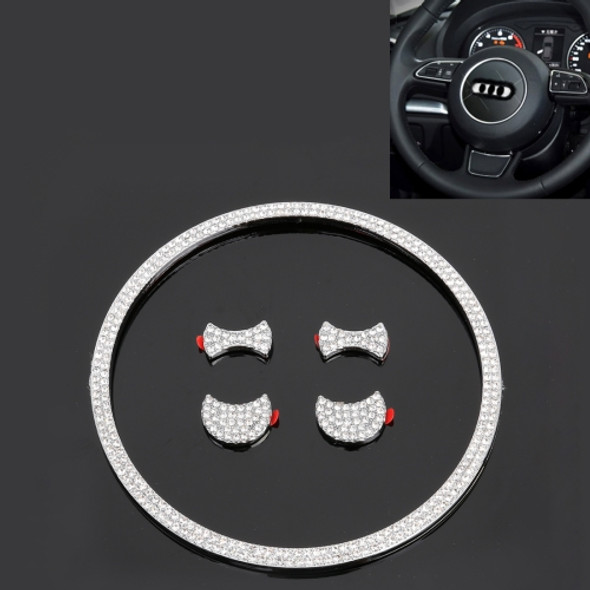 Universal Car Steering Wheel Curcle Diamond Decorative Stickers for Audi