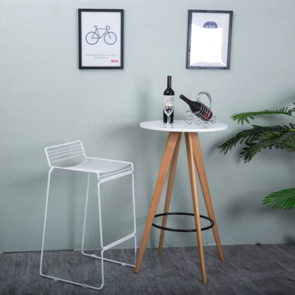 Stylish Modern Creative Design Metal Steel Cafe Chair(White)