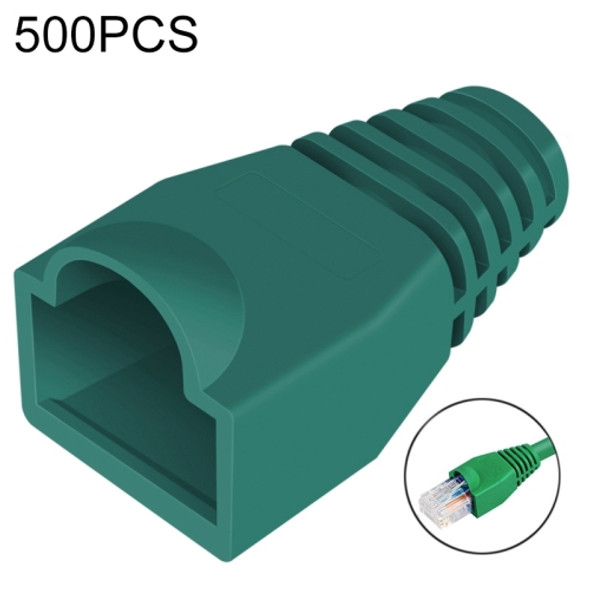 Network Cable Boots Cap Cover for RJ45, Green (500 pcs in one packaging, the price is for 500 pcs)(Green)
