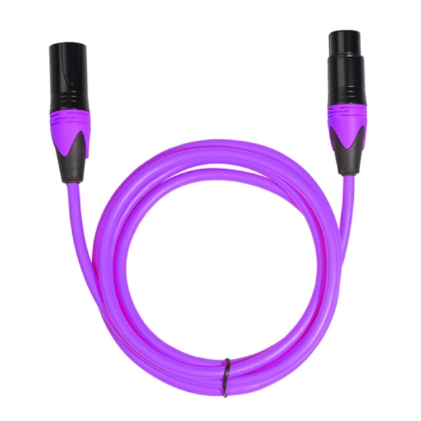 XRL Male to Female Microphone Mixer Audio Cable, Length: 3m (Purple)