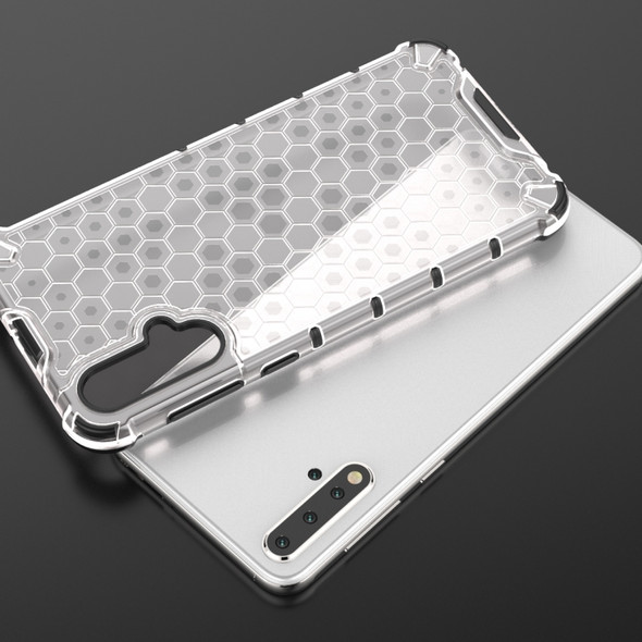 Shockproof Honeycomb PC + TPU Case for Huawei Nova 5 / Nova 5 Pro(White)
