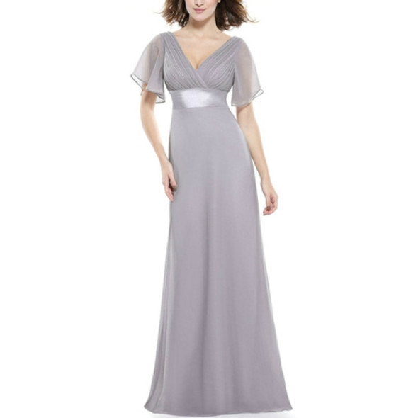Evening Dresses Padded Trailing Flutter Summer Style Dresses, Size:XL(Grey)