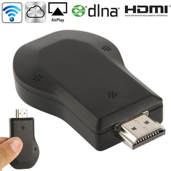 M2 Android 1080P Ezcast HDMI Dongle / HDMI AirPlay DLNA WIFI Displayer Receiver for Android OS / iOS / MAC OS / Windows Devices, Support Sharing Online to TV WIFI Display(Black)