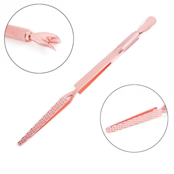 Double Head Cuticle Pusher Chameleon Tweezers Multifunctional Manicure Tools(ST02)