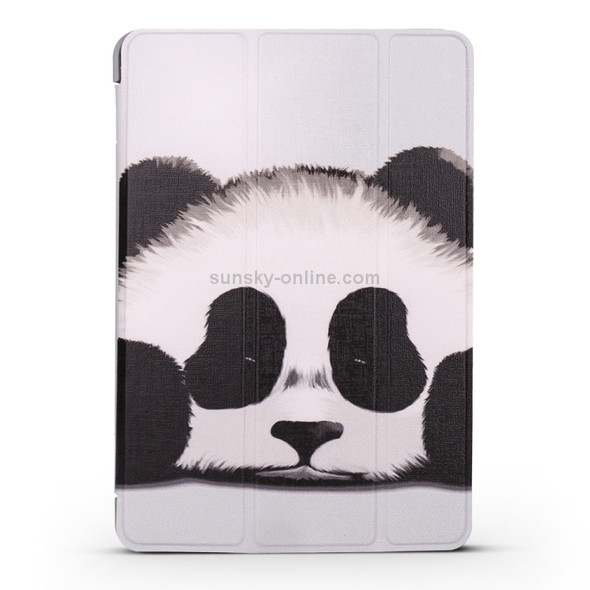 Panda Pattern Horizontal Flip PU Leather Case for iPad mini 3 / 2 / 1, with Three-folding Holder & Honeycomb TPU Cover