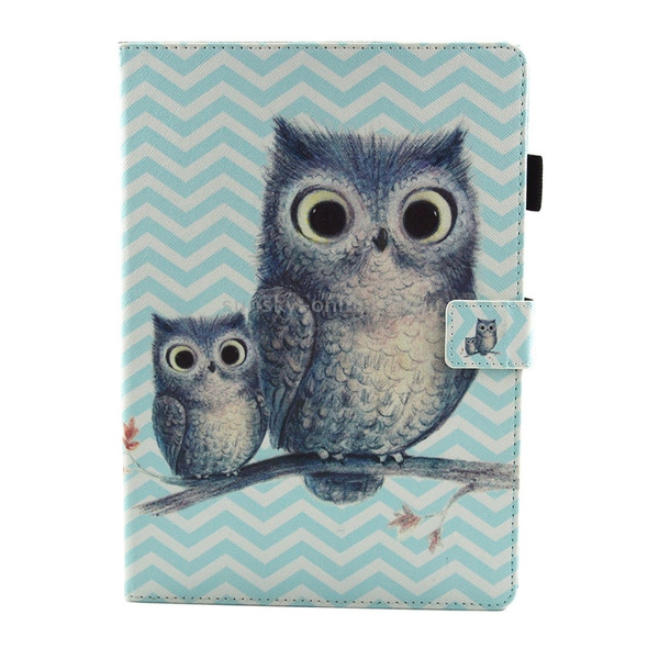 For iPad Pro 10.5 inch Wave Owl pattern Horizontal Flip Leather Protective Case with Holder & Card Slots & Sleep