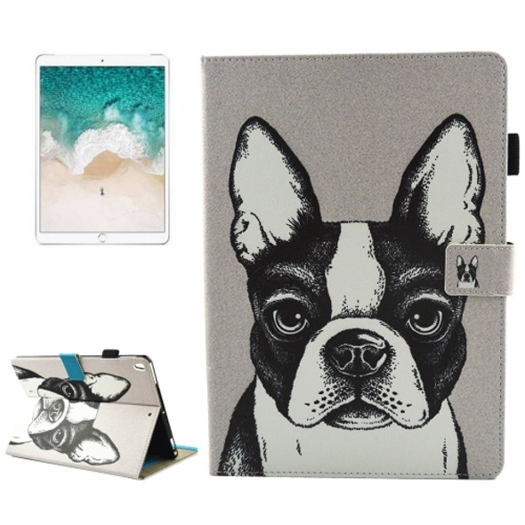 For iPad Pro 10.5 inch Bulldog pattern Horizontal Flip Leather Protective Case with Holder & Card Slots & Sleep