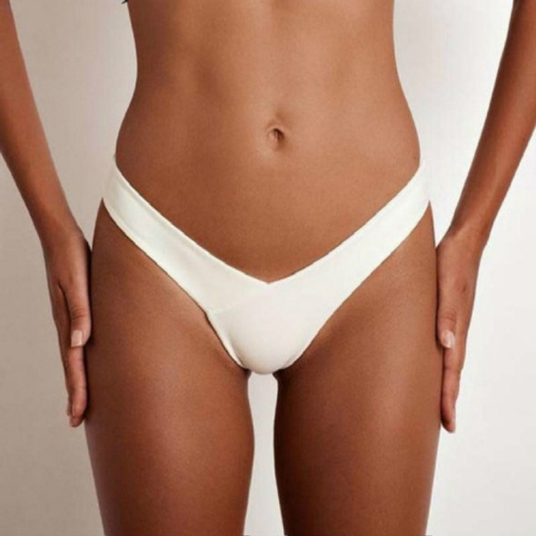 Sexy Women Cotton G String Thongs Low Waist Sexy Panties Ladies Seamless Underwear, Size:S(White)