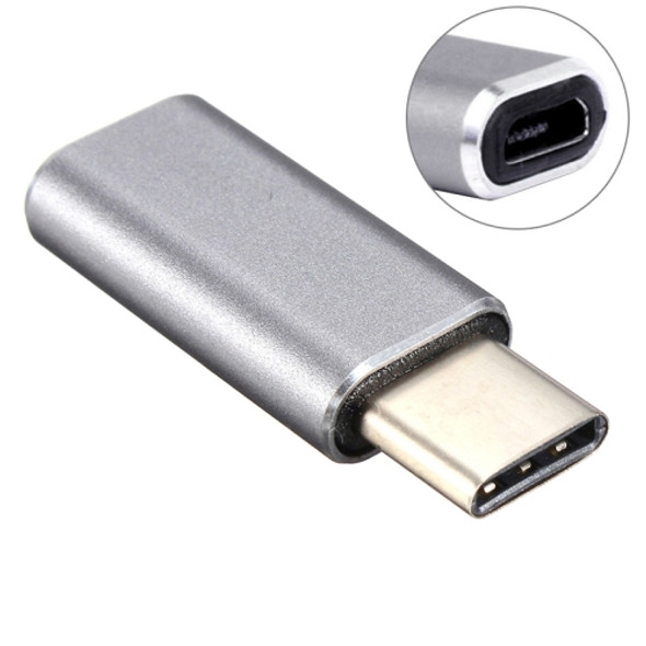Aluminum Micro USB to USB 3.1 Type-c Converter Adapter, For Galaxy S8 & S8 + / LG G6 / Huawei P10 & P10 Plus / Xiaomi Mi6 & Max 2 and other Smartphones(Grey)