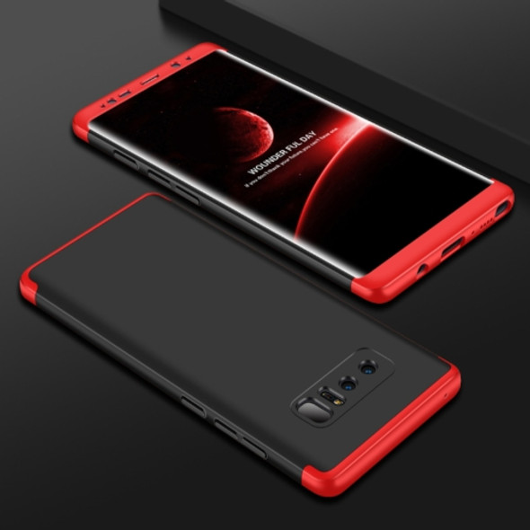 GKK for Galaxy Note 8 PC 360 Degrees Full Coverage Protective Case Back Cover ?Black + Red?