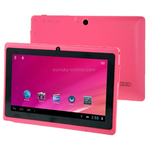 Tablet PC 7.0 inch, 1GB+16GB, Android 4.0, Allwinner A33 Quad Core 1.5GHz, WiFi, Bluetooth, OTG, G-sensor(Pink)