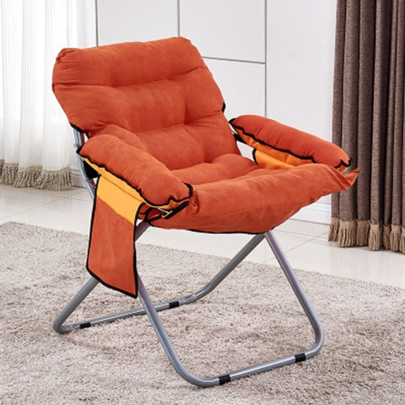 Creative Lazy Folding Sofa Living Room Single Sofa Chair Tatami Lounge Chair(Orange)