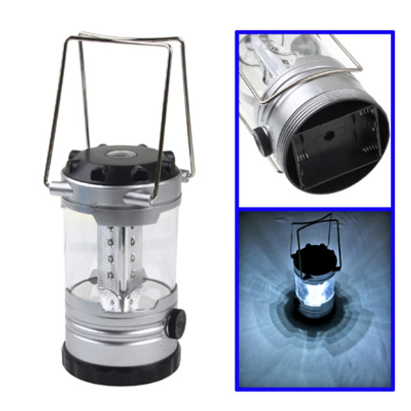 Outdoor Camping Lamp, 12 LED Adjustable Brightness Light with Compass, Random Color Delivery