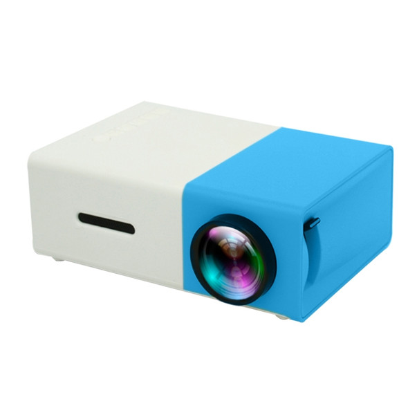 YG300 400LM Portable Mini Home Theater LED Projector with Remote Controller, Support HDMI, AV, SD, USB Interfaces (Blue)