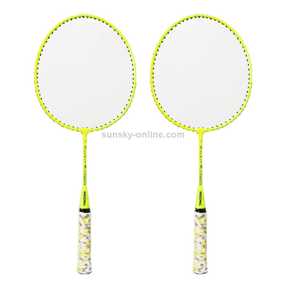 REGAIL H6508 Badminton Racket + Racket Cover + Rainbow Badminton Set for Children(Yellow)