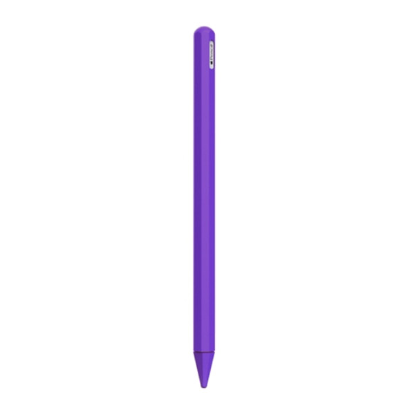 Stylus Pen Silica Gel Protective Case for Apple Pencil 2 (Purple)