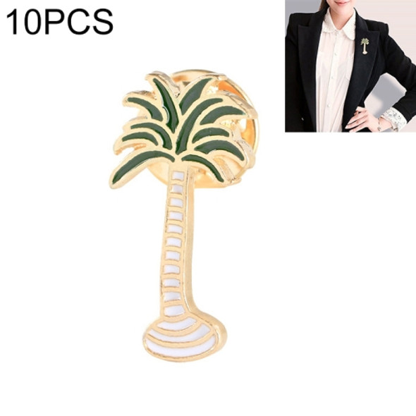 10 PCS Forest Series Oil-Dripping Brooch(Coconut tree)