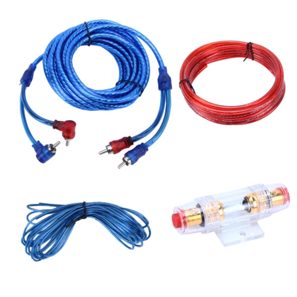 YH-128 1200W Car Amplifier Audio Power Cable Subwoofer Wiring Installation Kit with High Performance RCA Interconnect