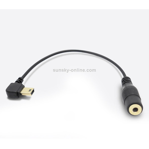 10pin Mini USB to 3.5mm Mic Adapter Cable for GoPro HERO3, Length: 16.5cm