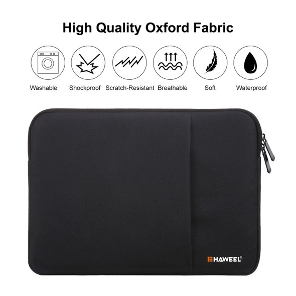 HAWEEL 11 inch Sleeve Case Zipper Briefcase Carrying Bag, For Macbook, Samsung, Lenovo, Sony, DELL Alienware, CHUWI, ASUS, HP, 11 inch and Below Laptops / Tablets(Black)