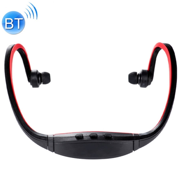 S9 Wireless Sports Bluetooth Earphones for iPhone Huawei XiaoMi Phone, Support TF / SD Card & Microphone(Red)