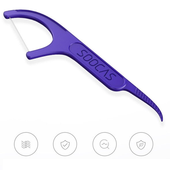 50 PCS Original Xiaomi SOOCAS Professional Care Dental Floss(Purple)