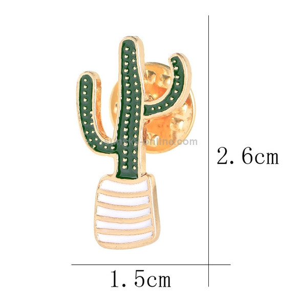 10 PCS Forest Series Oil-Dripping Brooch(Cactus)