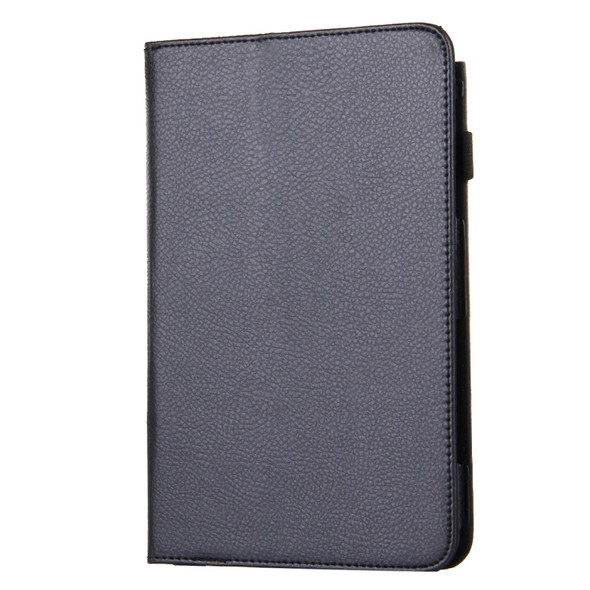 For Galaxy Tab A 8.0 / T350 Litchi Texture Magnetic Horizontal Flip Leather Case with Holder(Black)