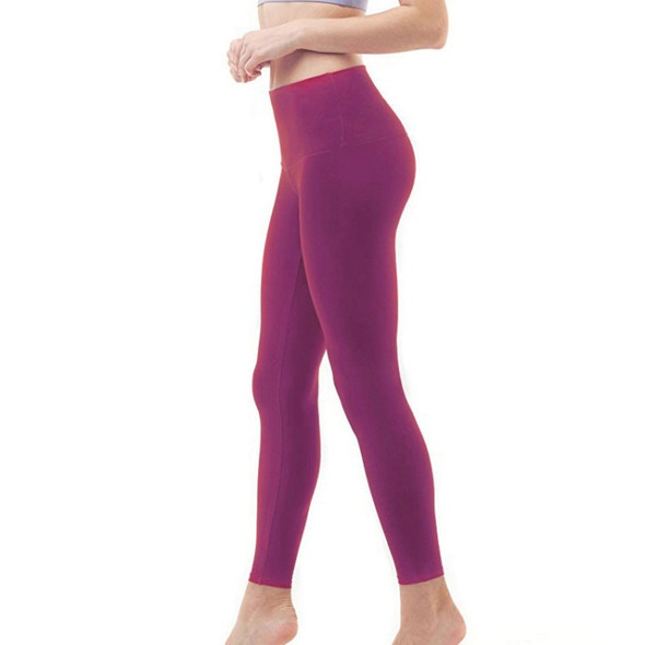 Sports And Fitness Bottoming Stretch Yoga Pants (Color:Purple Size:S)