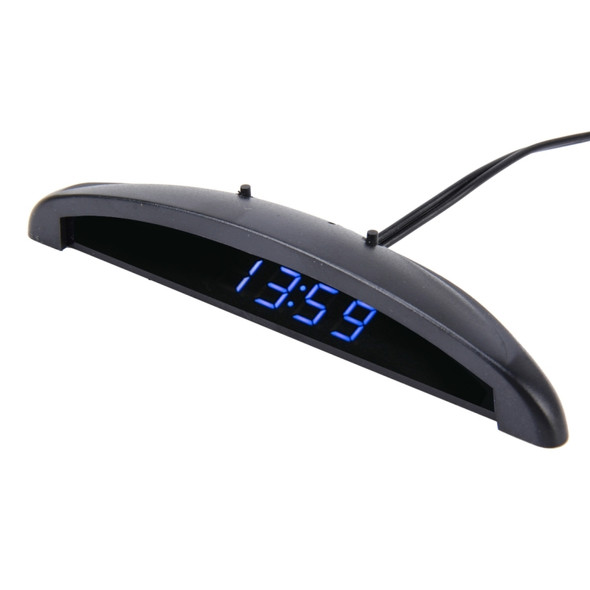 2 in 1 Car LED Digital Display Thermometer Clock
