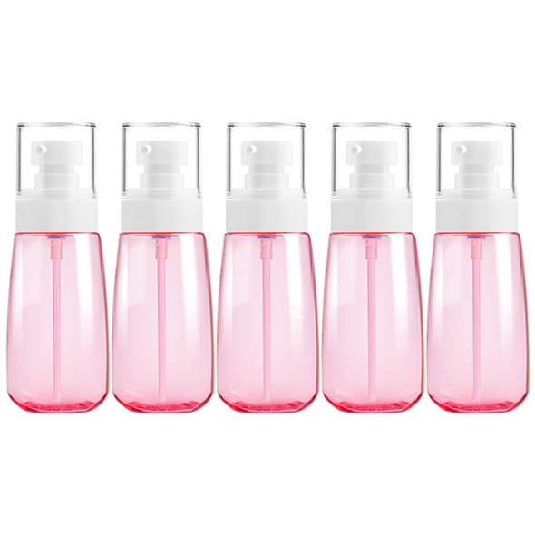 5 PCS Travel Plastic Bottles Leak Proof Portable Travel Accessories Small Bottles Containers, 60ml(Pink)
