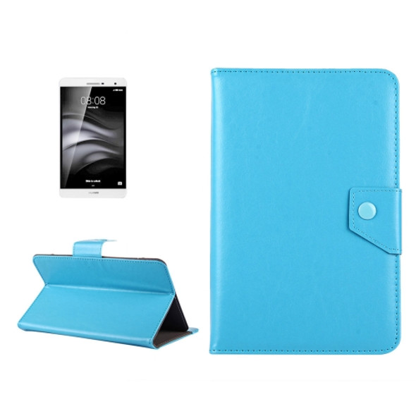 7 inch Tablets Leather Case Crazy Horse Texture Protective Case Shell with Holder for Galaxy Tab A 7.0 (2016) / T280 & Tab 4 7.0 / T230 & Tab Q T2558, Colorfly G708, Asus ZenPad 7.0 Z370CG, Huawei MediaPad T1 7.0 / T1-701u(Baby Blue)