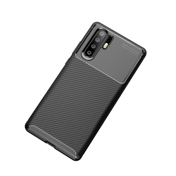Carbon Fiber Texture Shockproof TPU Case for Huawei P30 Pro (Black)