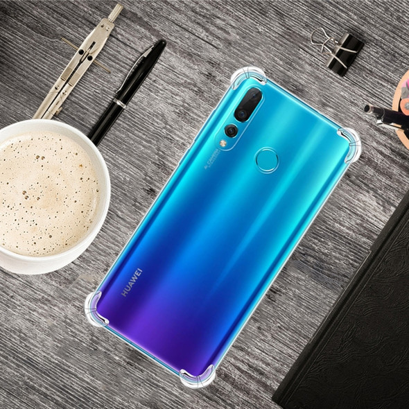For Huawei Y9 Prime 2019 Four-Corner Anti-Drop Ultra-Thin Transparent TPU Phone Case(Transparent)