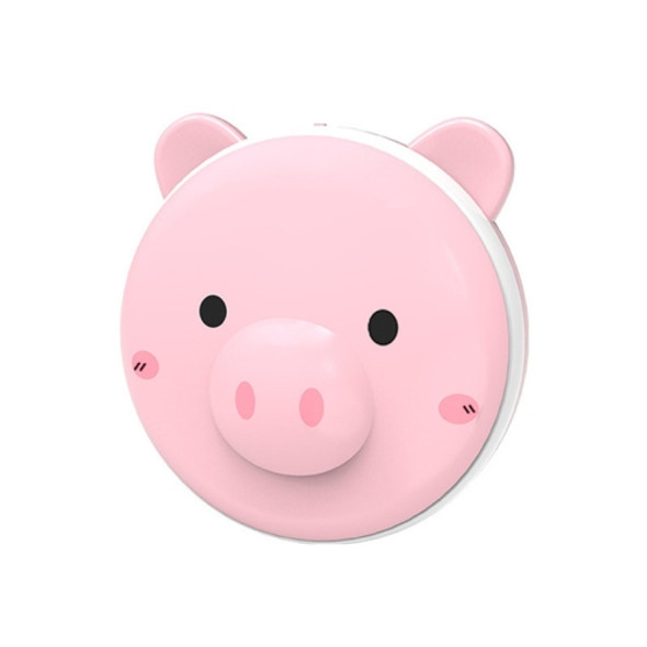 2 PCS Cute Cartoon Pig Charging Rechargeable Light Makeup Mirror Hand Warmer(Random Style)