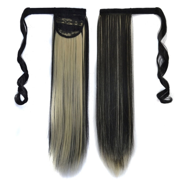 1BH613# Invisible Seamless Bandage-style  Wig Long Straight Hair Wig Ponytail