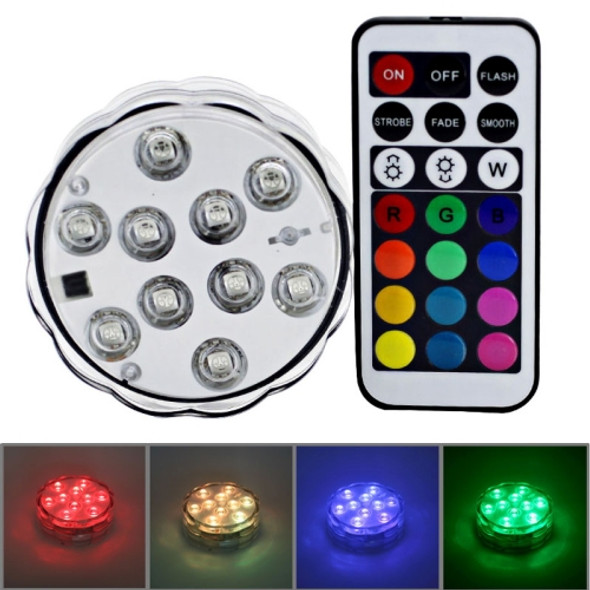 Colorful Remote Control Decoration Diving Lamp, 10-LED with Remote Control(White)