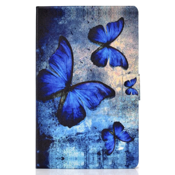 Colored Drawing Universal Voltage Craft Cloth TPU Protective Case, with Holder & Sleep / Wake-up Function & Card Slots & Anti-slip Strip for Galaxy Tab A 10.1 (2019) T510 / T515(Butterfly)