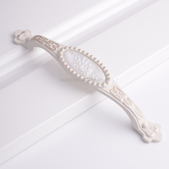 3 PCS 5009-128 Gold Silver Jade Cabinet Drawer Handle (White)