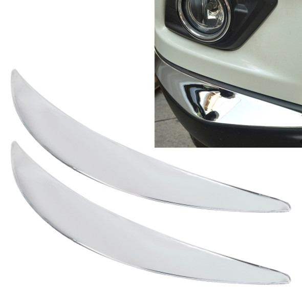 2 PCS Universal Car Auto Plastic Body Bumper Guard Protector Strip Sticker(Silver)