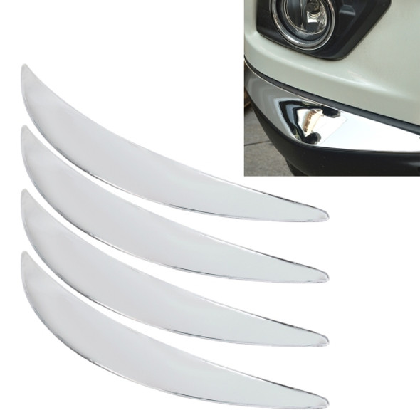 4 PCS Universal Car Auto Plastic Body Bumper Guard Protector Strip Sticker(Silver)