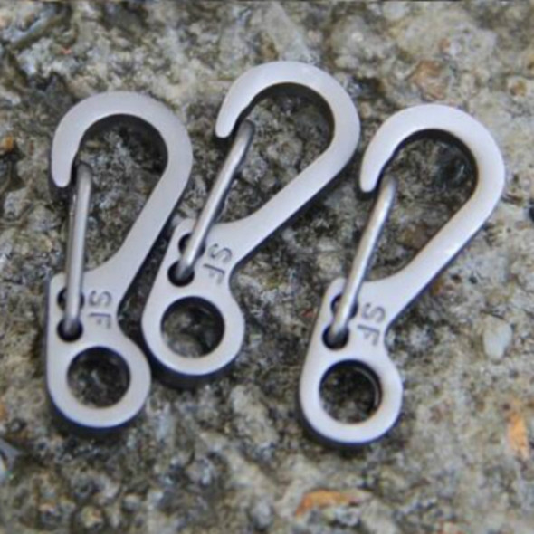 10 PCS SF Version Simple Mini Spring Hanging Buckle Keychain Buckle, Suitable for within 5mm Umbrella Rope(Gun Color)