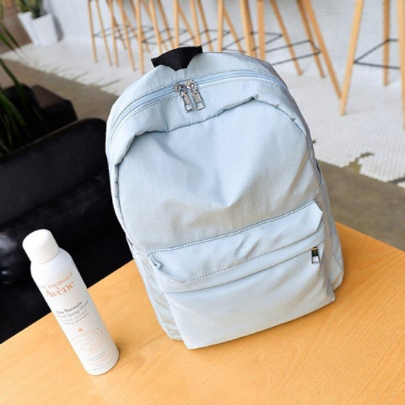 Multi-function Leisure Fashion Nylon Double Shoulders Bag Backpack (Blue)