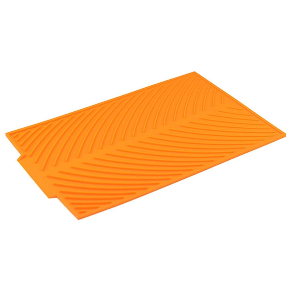 2 PCS Multi-function Silicone Foldable Water Filter Mat Drain Insulation Pad (Orange)