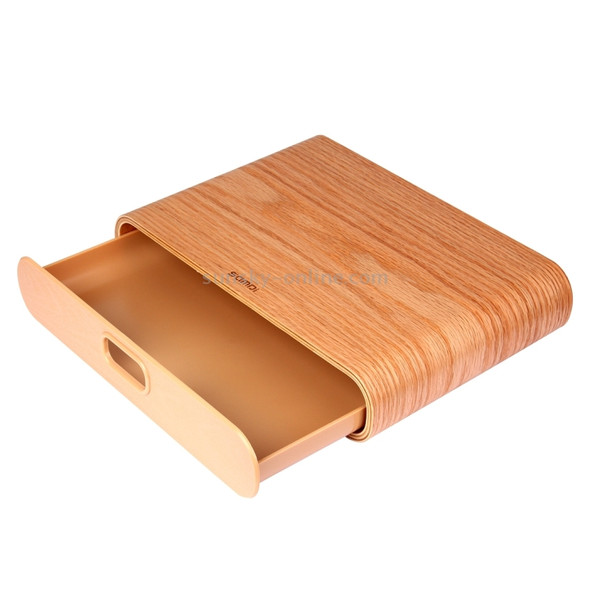 SamDi Multifunctional Artistic Wood Grain Drawer / Desktop Holder Stand Cradle for Apple Macbook, ASUS, Lenovo(Brown)